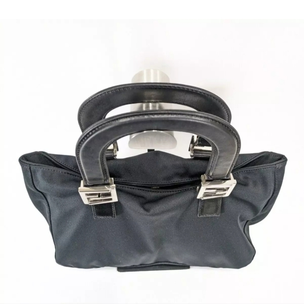 FENDI Black Nylon and Leather Mini Tote Bag with Pouch! - Picture 4 of 16